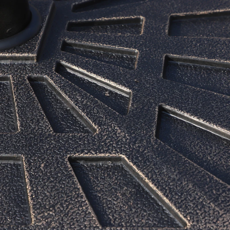 Outsunny Pied de Parasol Base de lestage carrée 47L x 47l x 32H cm résine Imitation Fonte Poids Net 15 Kg Bronze