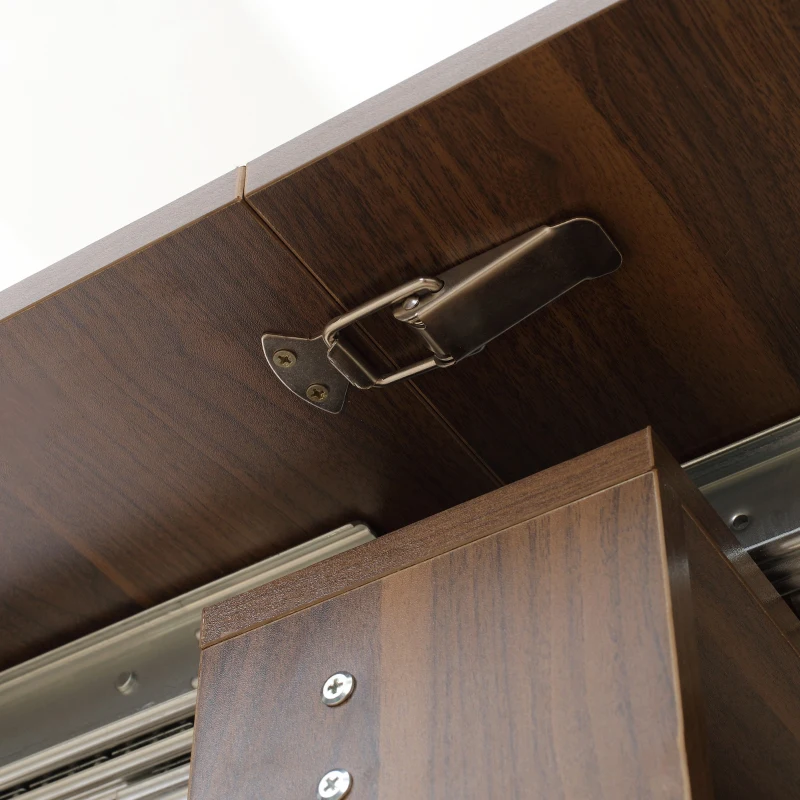 HOMCOM Esstisch, Klapptisch, ausziehbar, glatte Oberfläche, Holz+Stahl, braun, 60-180 x 85 x 75cm