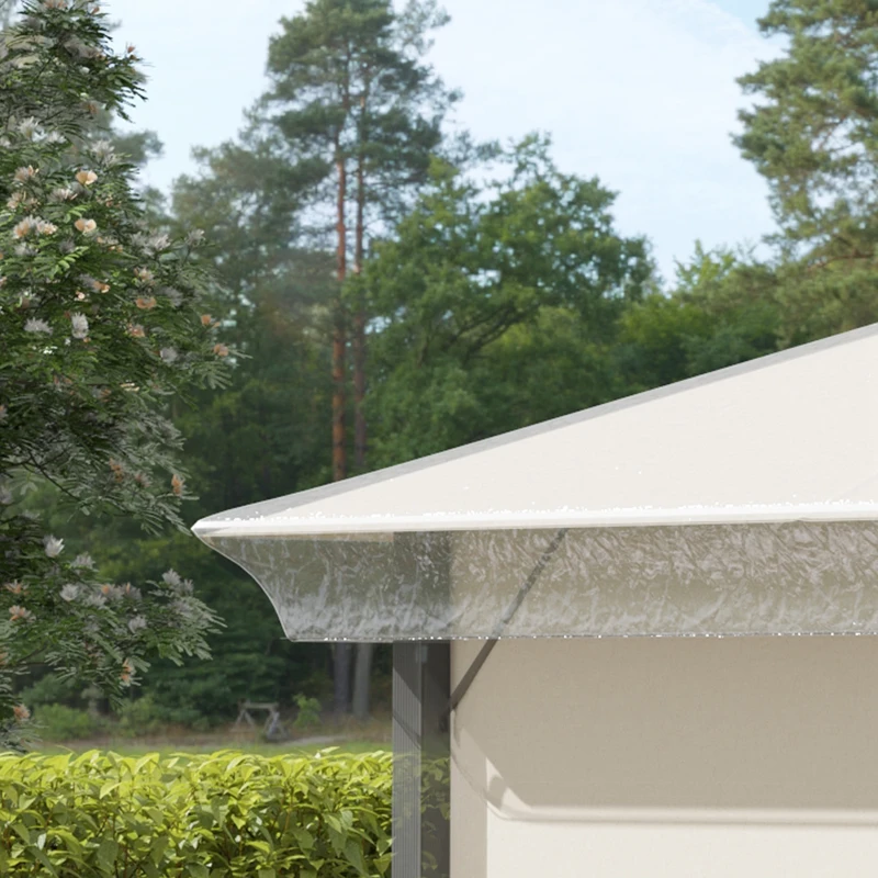 Outsunny Pavillon-Regenabdeckung, Gartenpavillon-Schutz, windfest, wasserfest, Kunststoff-Plane, 300L x 300B x 80H cm