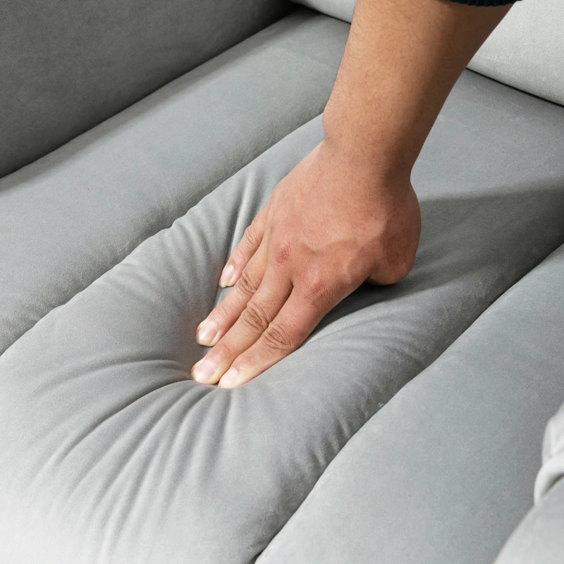 HOMCOM Sillón de Masaje Relax Sillón Levantapersonas con Reclinación Eléctrica hasta 135° Control Remoto y 8 Zonas de Masaje Tapizado en Terciopelo y Acolchado 79x97x103 cm Gris