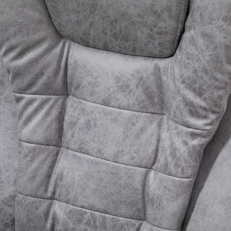 Vinsetto Fauteuil de bureau direction massant chauffant hauteur réglable dossier inclinable toile de microfibre gris(m-11)