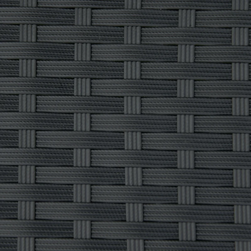 Outsunny Banc de jardin 2 places style cosy chic résine tressée 4 fils imitation rotin noir