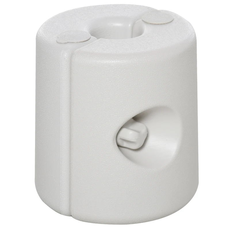 Outsunny Set 4 Pezzi Pesi Riempibili con Acqua o Sabbia per Gazebo Plastica PE 22 x 24 x 25 cm Bianco