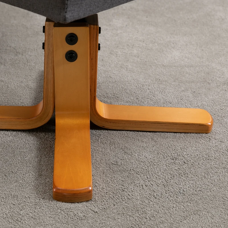 HOMCOM Relaxsessel mit Fußhocker, Stauraum, Elektrischer Massagesessel mit Liegefunktion, Drehbarer Fernsehsessel mit Seitentasche, Fernbedienung, Holzrahmen, Polyester, Dunkelgrau