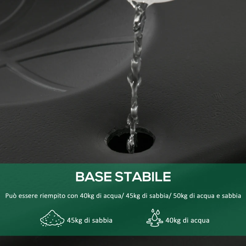 HOMCOM Canestro Basket per Adulti con Tabellone in PVC Regolabile 210-260cm Ruote Integrate Bianco