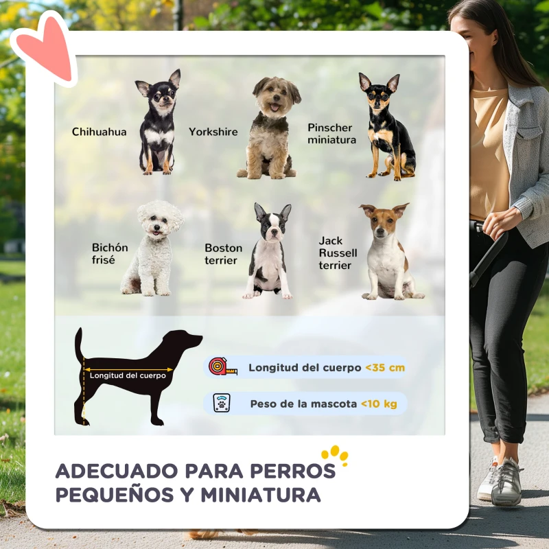 PawHut Carrito para Perros Pequeños 3 en 1 con Vagón Desmontable Cesta de Almacenaje Correas de Seguridad y Cojín Negro