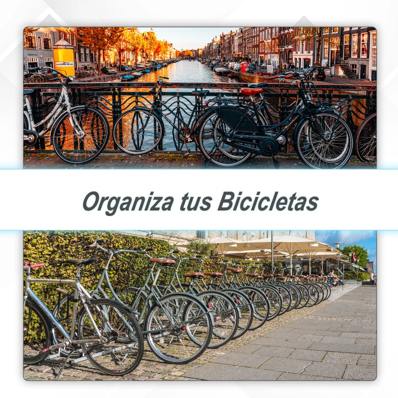 HOMCOM Aparcamiento para 4 Bicicletas Soporte de Acero para Aparcar Bicicletas en el Suelo Estacionamiento para Interior y Exterior 100x33x27 cm Negro