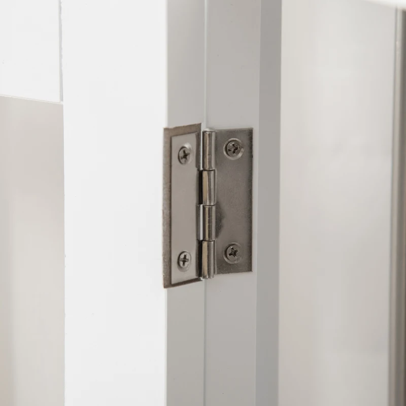 PawHut 2-in-1 Dog Cage and Side Table, with Two Lockable Doors, for Medium  Large Dogs - White