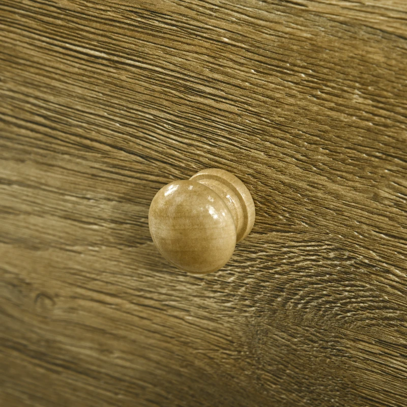 HOMCOM Tavolino da Salotto in Stile Nordico con 4 Cassetti, 100x53.3x45cm - Bianco e Color Legno