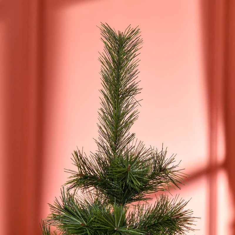 HOMCOM Árbol de Navidad Artificial 150 cm Ignífugo con 367 Ramas Hojas de PVC Decoración Navideña para Interiores Verde