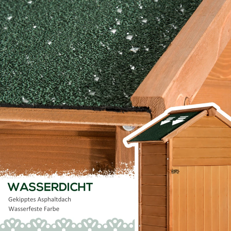 Outsunny Holz Gerätehaus Geräteschrank Gartenschrank Gartenhaus Geräteschuppen