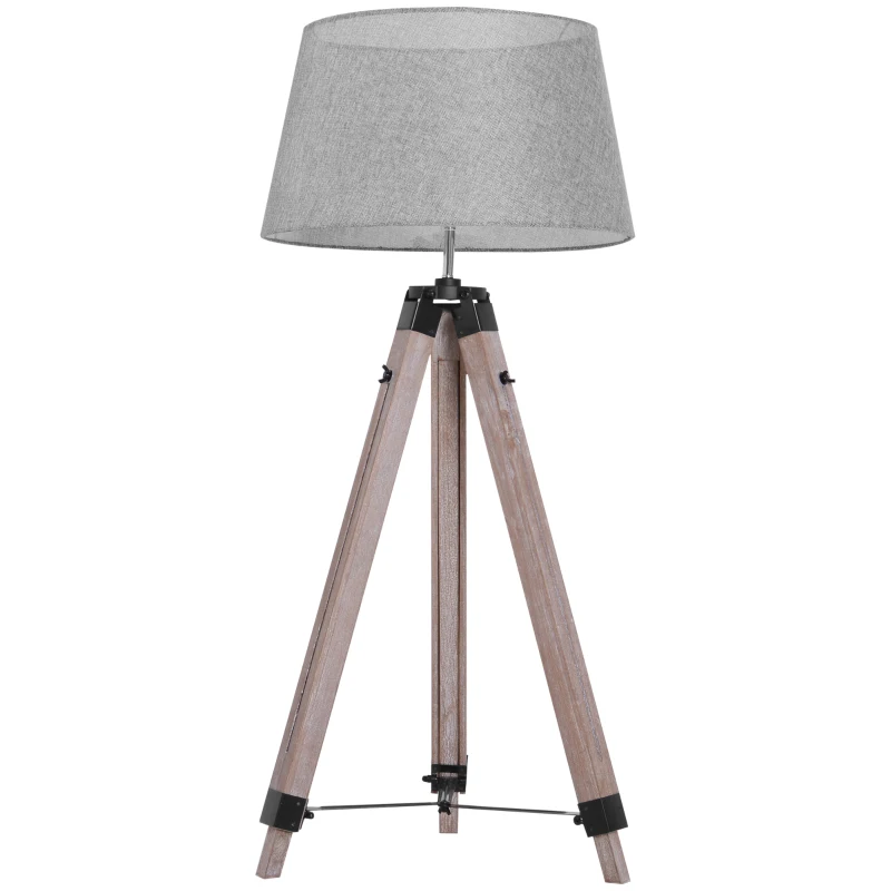 HOMCOM Stehlampe im Skandidesign,  Stehleuchte, Dreibeingestell, höhenverstellbar