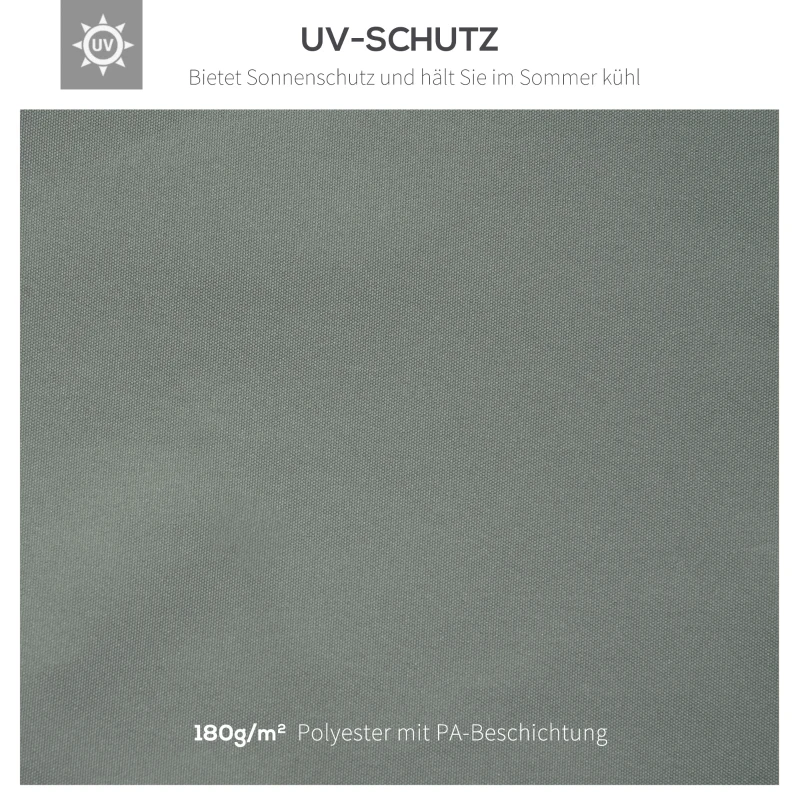 Outsunny Ersatzdach für Metallpavillon 3x4m wasserabweisend Pavillondach für Gartenpavillon Partyzelt Gartenzelt Polyester Dunkelgrau
