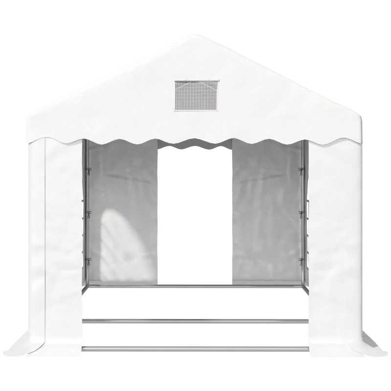 Outsunny 3 x 6 m Marquee Gazebo with Sides, Party Tent Canopy & Carport Shelter for Outdoor Event, Wedding, White