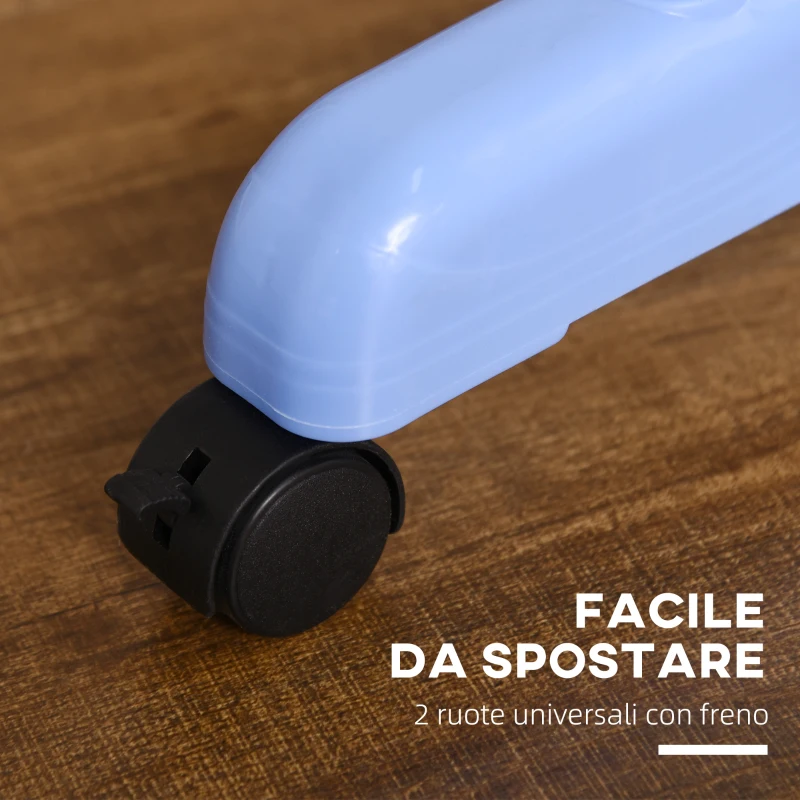 HOMCOM Stendibiancheria Pieghevole a 4 Livelli con Ali Girevoli e 4 Ruote, in Acciaio e PP, 73x64x177 cm, Bianco e Argento