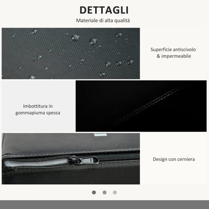 HOMCOM Plyo Box 3 in1 a 3 Altezze, Jumping Box Pliometrico Capacità 120kg, 75x51x61cm, Nero