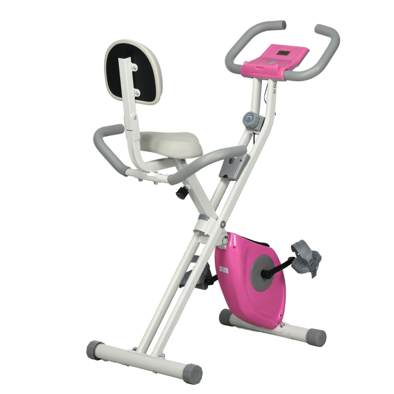HOMCOM Folding Exercise Bike, Level Magnetic Resistance Indoor