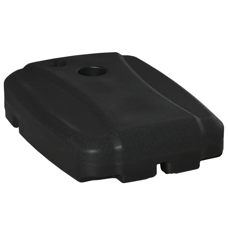 Outsunny Sonnenschirmständer befüllbar bis 100 kg Schirmständer für Ampelschirm Sonnenschirm Schirmstangen mit Kreuzbasis für Garten Terrasse Balkon Schwarz 80 x 60 x 20 cm