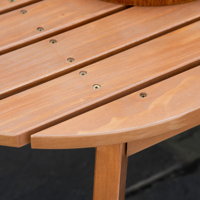 Outsunny Gartenmöbel-Set für 4 Personen Balkonmöbel-Set mit Sitzkissen, Couchtisch, Kiefernholz, Beige