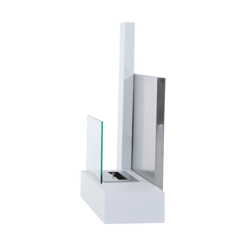 HOMCOM Caminetto a Bioetanolo Realizzato in Acciaio Inossidabile con 1 Serbatoio 0.9LT 75 x 22 x 63cm