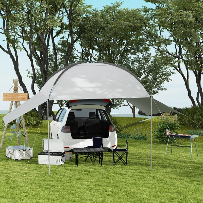 Outsunny Barbecue a Carbonella con Griglia e Piastra di Cottura, Cestino e Ripiani, 107x63x75cm, Nero