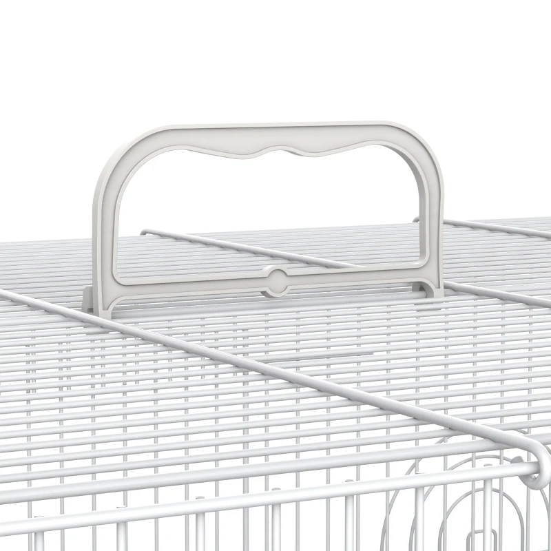 PawHut Vogelkäfig Vogelbauer Vogelvoliere Käfig Bauer Vogelhaus Vogel Sitzstange 60 cm x 41 cm x 41 cm