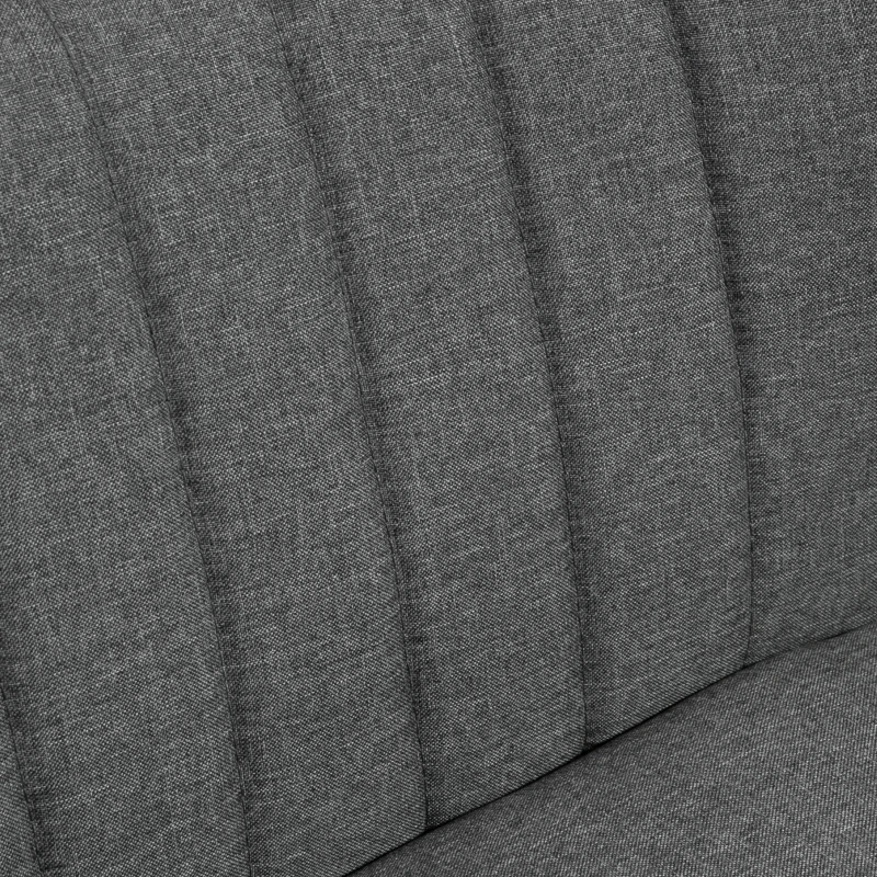 HOMCOM 2-Sitzer Sofa, weiche Polsterung, pflegeleichter Bezug, bis 150 kg, 117 x 56,5 x 77 cm, Dunkelgrau