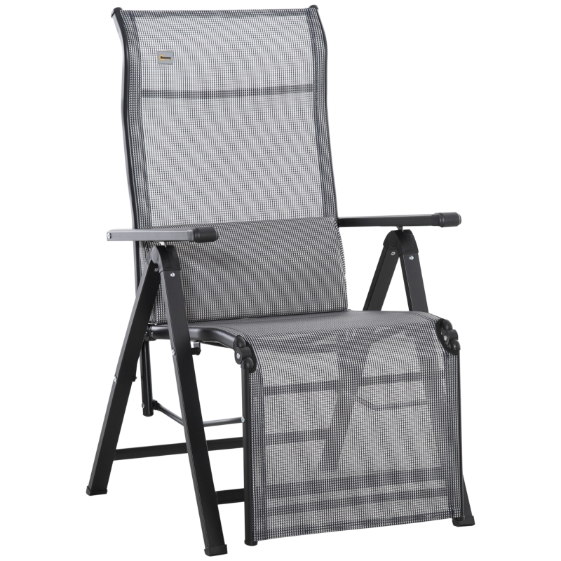 Faltbare Outdoor-Sonnenliege Schwarz – Gartenliege Zum Relaxen, Camping & Strand
