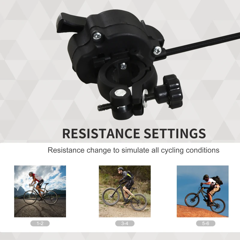 HOMCOM Indoor Magnetic Speed Bicycle Trainer w/ Bar Suitable 26-28"/700C Tyres