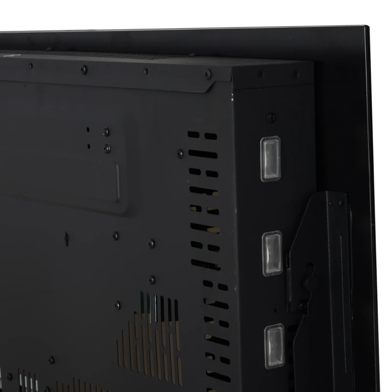 HOMCOM Camino Elettrico da Parete Potenza 1000W/2000W Effetto Fiamma 7 Colori con Telecomando 90 × 9.5 × 56cm