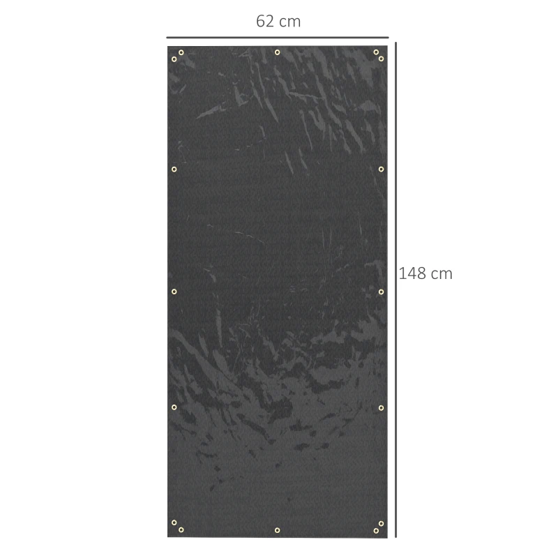 Outsunny Abdeckung für Brennholzregal, 2er-Set, wetterfest & staubdicht, 148 x 62 cm, Schwarz