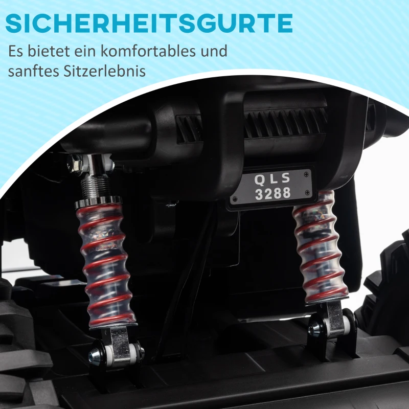 HOMCOM Elektroquad für Kinder, Licht & Musikanschluss, 3-8 km/h, für 3-5 Jahre, Grün(m-7)