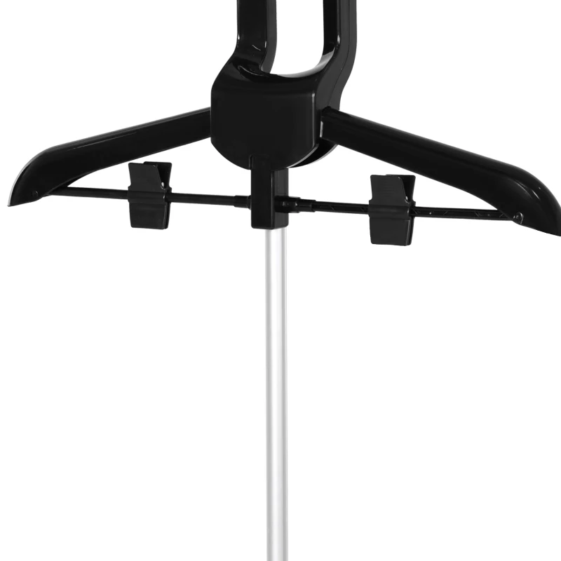 HOMCOM Plancha Vertical 1800W 1,4 L con Temperatura Ajustable en 11 Niveles y Barra Telescópica para Hogar Oficina Rosa