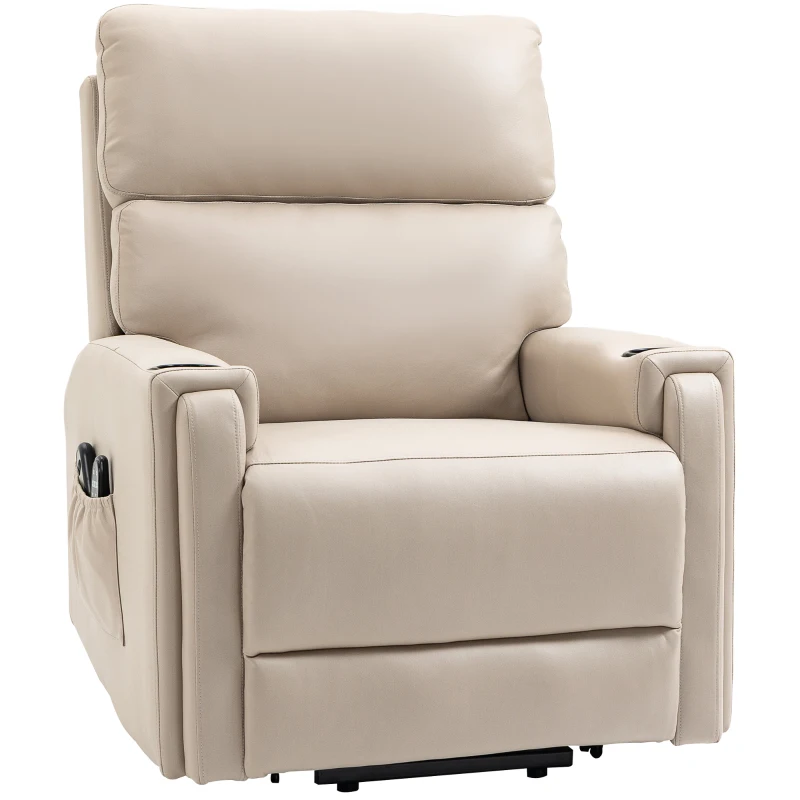 HOMCOM Electric Riser and Recliner Chair, with Massage and Heat - Beige