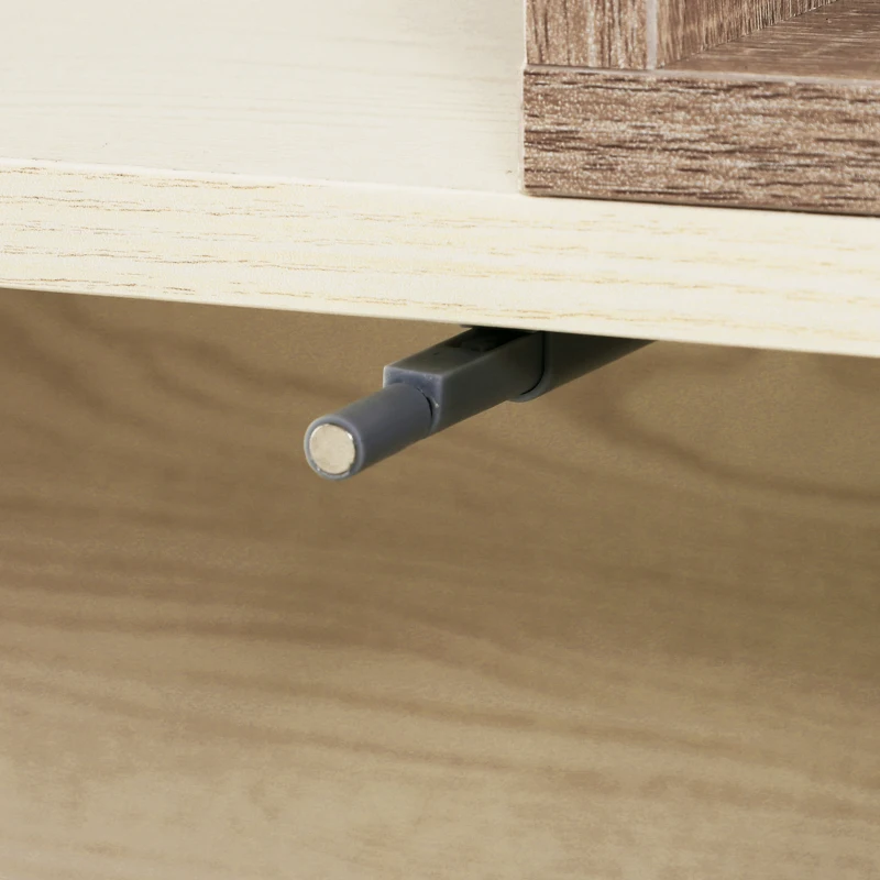 HOMCOM Libreria Scaffale a Ripiani Salvaspazio 2 Pezzi per Soggiorno in Legno 141 x 29 x 176 cm Bianco, Rovere