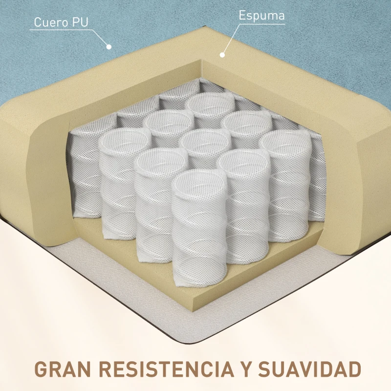 HOMCOM Sillón de Masaje Relax con Reclinación Manual 155° 8 Zonas de Masaje Mando a Distancia Tapizado en Tejido Técnico Reposapiés y 2 Bolsillos Laterales 79x101x96 cm Azul