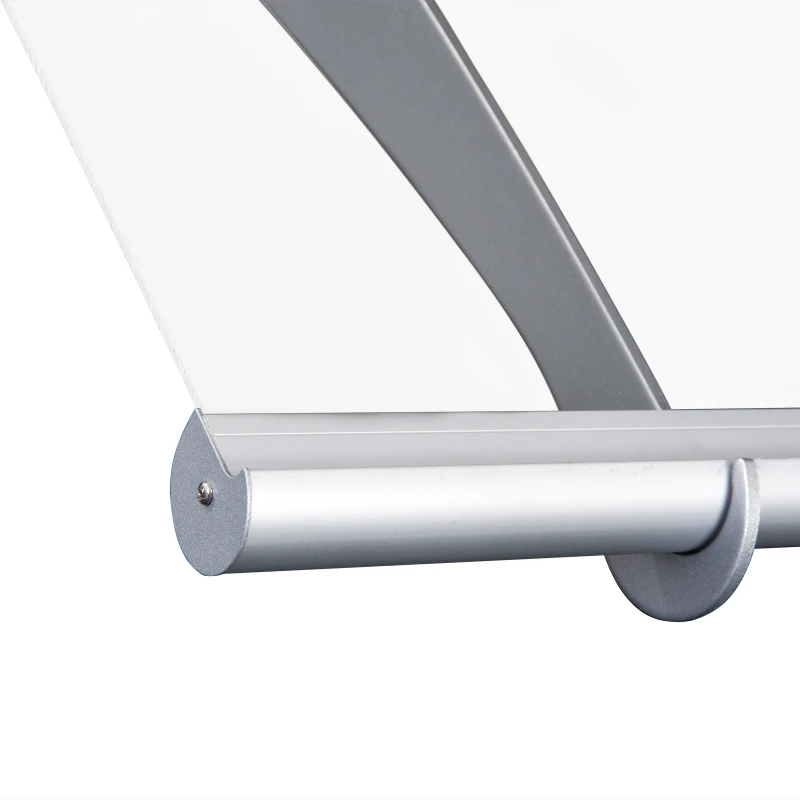 Outsunny Door Awning Canopy Window Rain Shelter Cover Front Back Porch Window Shade Aluminium Bracket 120cm x 90cm