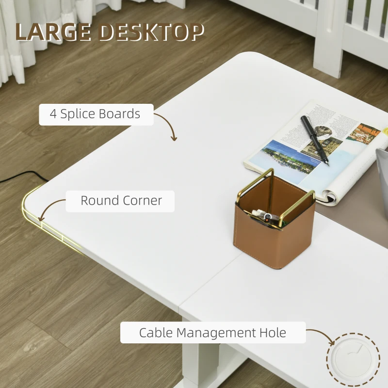 Vinsetto 72-116cm Adjustable Electric Standing Desk, with LED Display - White