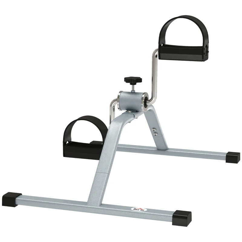 HOMCOM Mini Bicicleta Estática de Acero Aparato de Ejercicios 2 en 1 Brazos y Piernas Diseño Portátil para los Amantes del Fitness en Casa u Oficina 40x53x29cm
