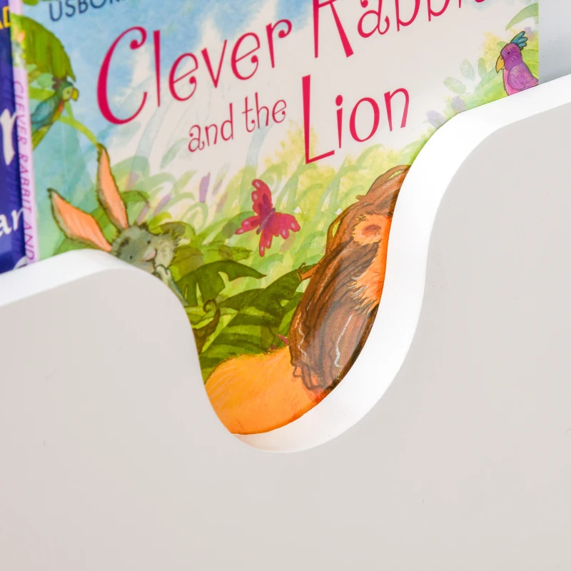 HOMCOM Kindersitzbank mit Stauraum 2-in-1 Truhenbank Spielzeugkiste Aufbewahrungstruhe 3-8 Jahre Kindermöbel Weiß 58 x 43 x 30 cm