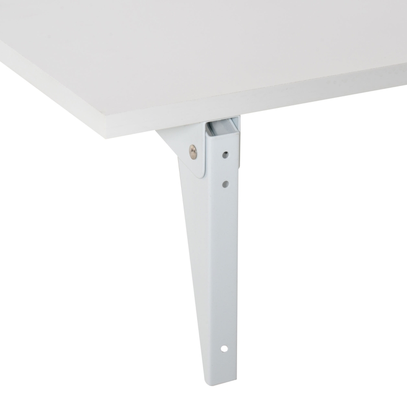 HOMCOM Table Murale Rabattable Cuisine Bureau MDF 60L X 40Lcm Blanc