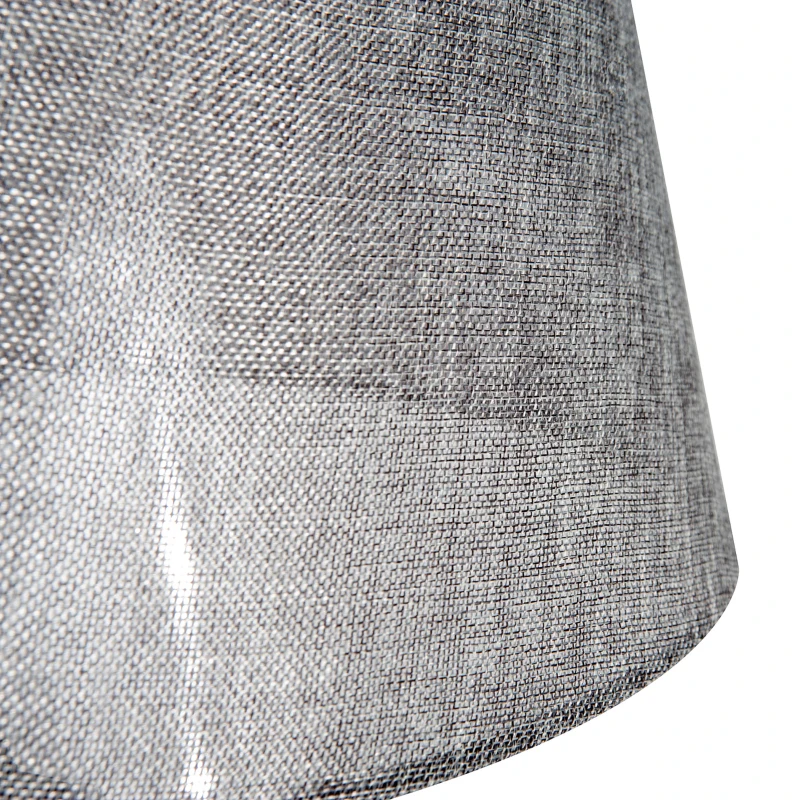 HOMCOM Stehlampe Stehleuchte Standleuchte höhenverstellbar E27, Kiefer+Polyester, 65x65x99-143cm (Grau)