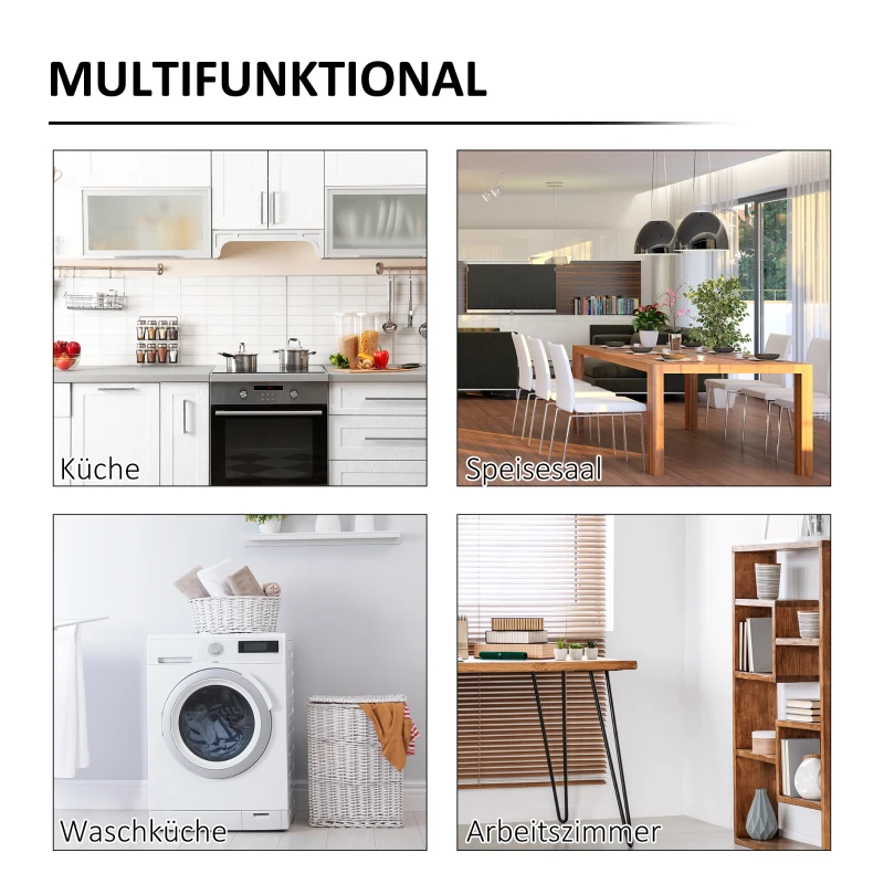 HOMCOM Wandklapptisch Wandtisch Klapptisch Esstisch Schreibtisch, MDF, Natur, 60x40cm