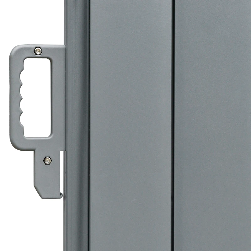 Outsunny 6 x 2m Retractable Sun Side Awning Screen Fence Patio Garden Wall Balcony Screening Panel Outdoor Blind Privacy Divider – Cream White