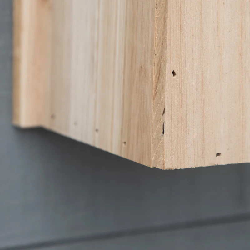 Outsunny Nistkasten 2er-Set für kleine Vögel 15 cm × 14 cm × 30 cm Tannenholz Natur