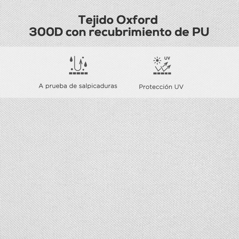 Outsunny Techo de Repuesto para Carpa Plegable de Tela Oxford 3x3 m con Techo Puntiagudo Impermeable y Anti-UV Blanco