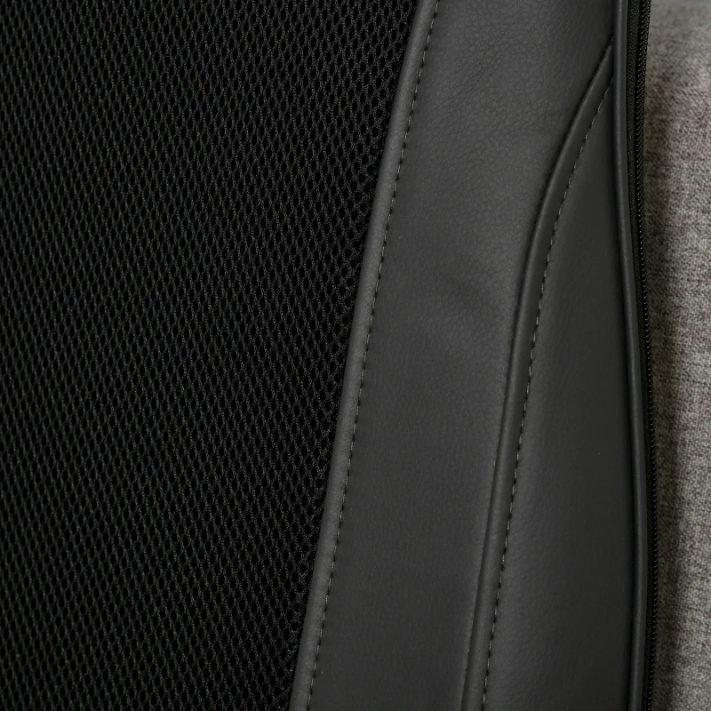 HOMCOM Masajeador de Asiento con Calor Cojín de Asiento de Masaje Shiatsu con Mando a Distancia 45x39x78 cm Negro