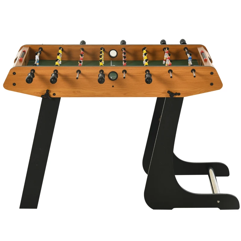 HOMCOM Folding Football Gaming Table Mini Foosball Soccer Table for Family Fun Indoor Play Sports