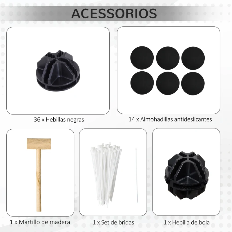 PawHut Parque para Mascotas con 27 Paneles y Forma Personalizable para Cobayas Conejos Chinchillas 140x70x70 cm Transparente