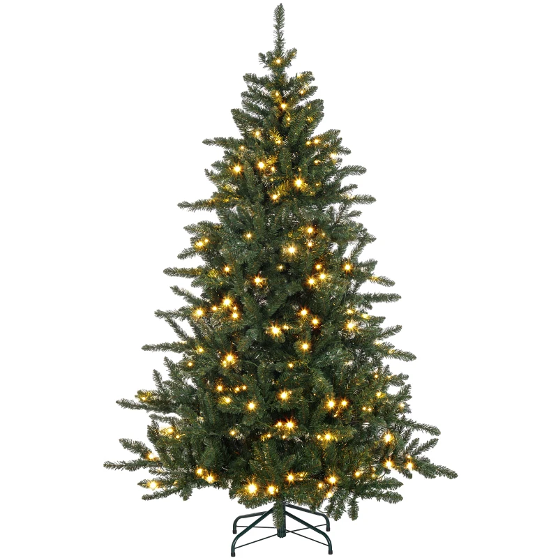 HOMCOM 6ft White Light Artificial Christmas Tree